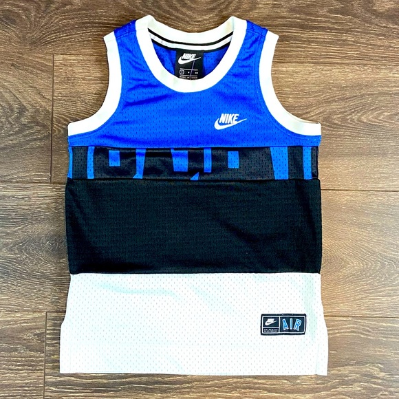 Nike Air Authentic Sportswear Boys Athletic Basketball Tank Top Jersey Sz Small - Picture 1 of 4